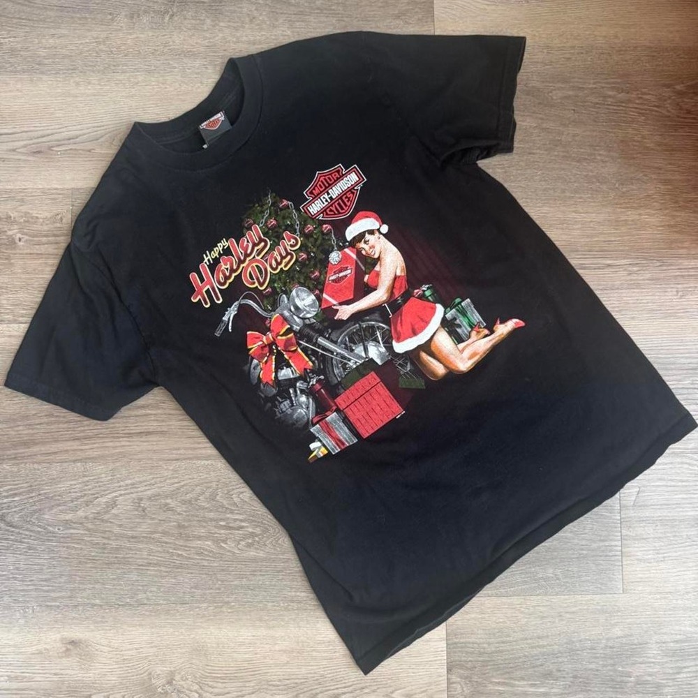 Vintage Harley Davidson Orlando Florida Happy Harley Days Pinup T-Shirt Mens L